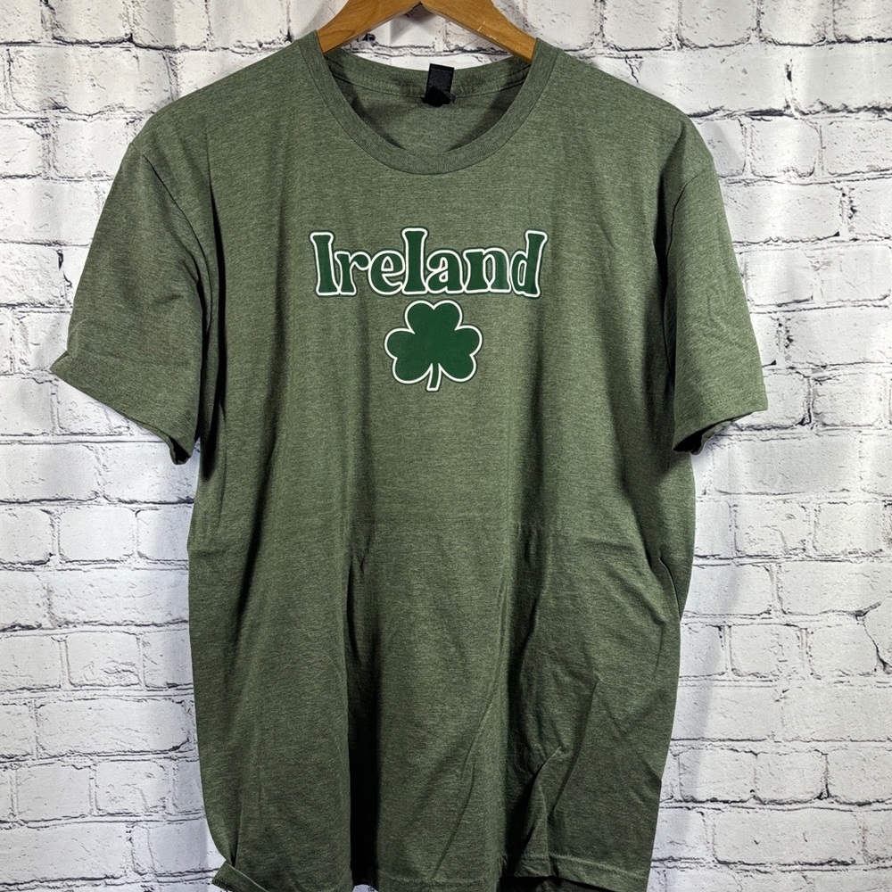 Gildan Heather Green Ireland Tee